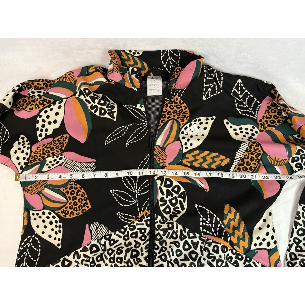 Adidas Women's Farm Rio Windbreaker Blokette Gorpcore Streetwear Large Floral - Picture 5 of 12